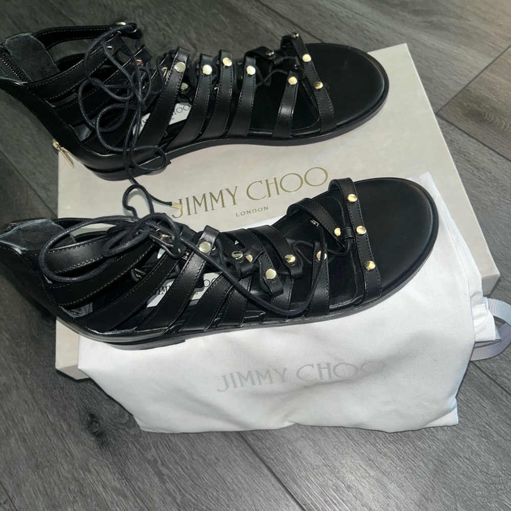 Jimmy Choo Gigi Stud Flat Sandals